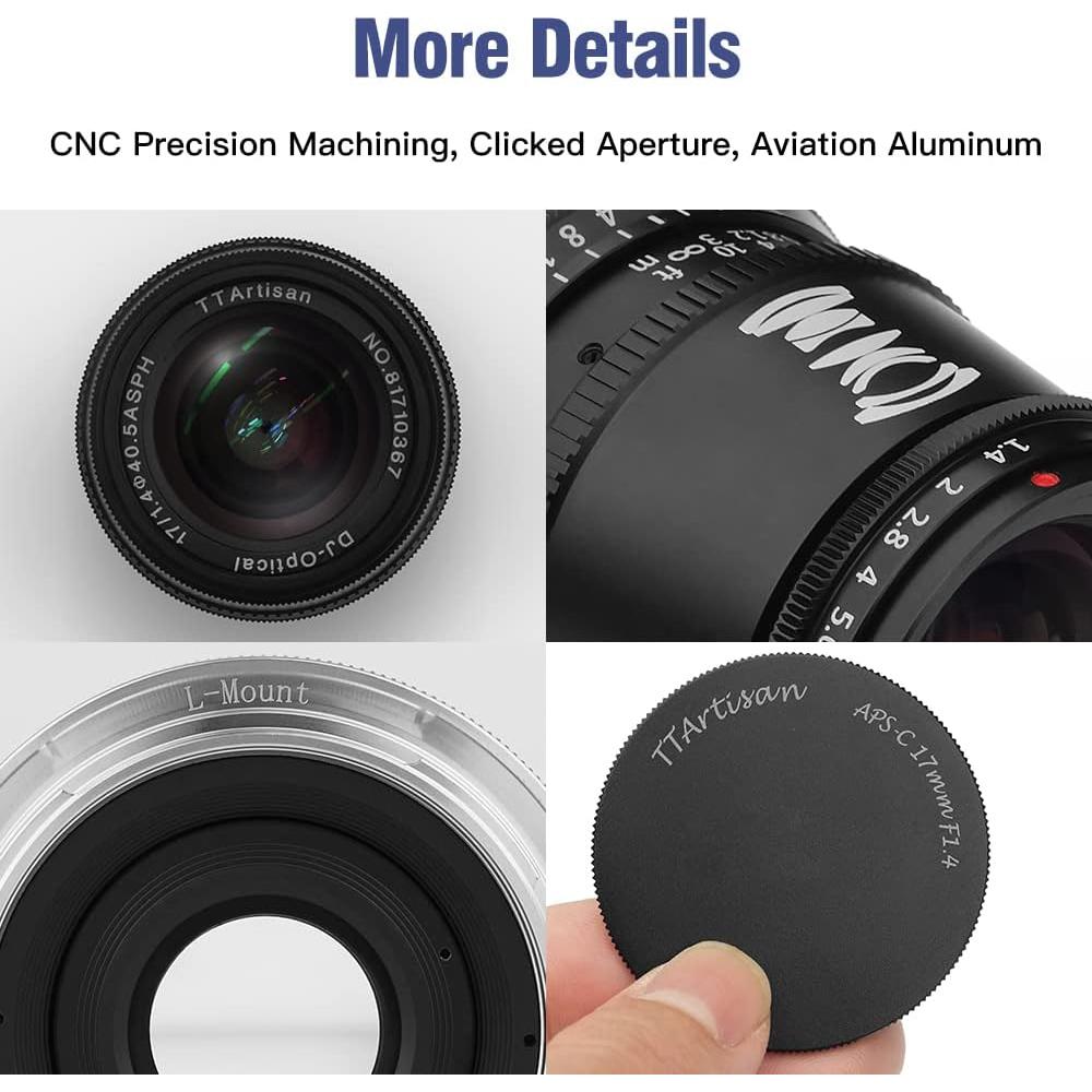 Lente Gran Angular TTArtisan 17mm F1.4 Montura L APS-C