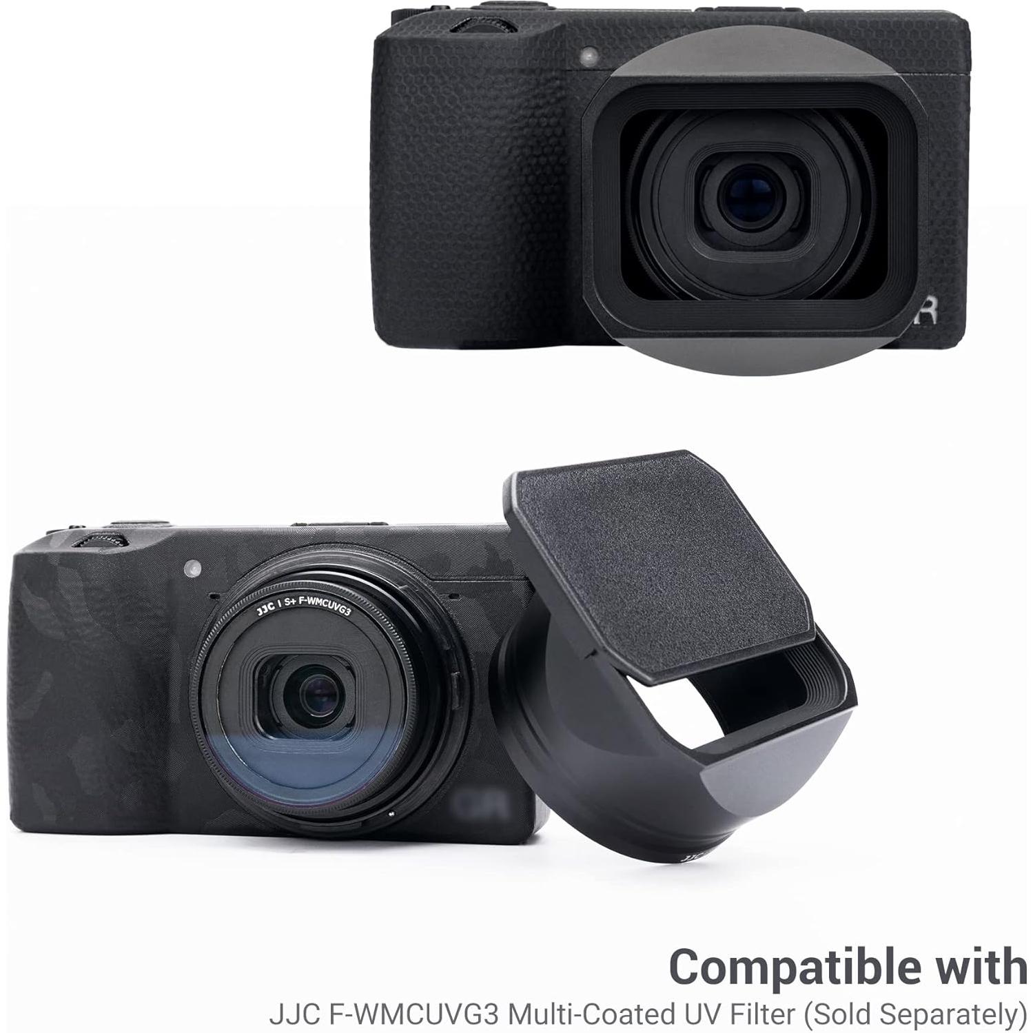 Capucha de lente JJC para Ricoh GR III y HDF - Aluminio