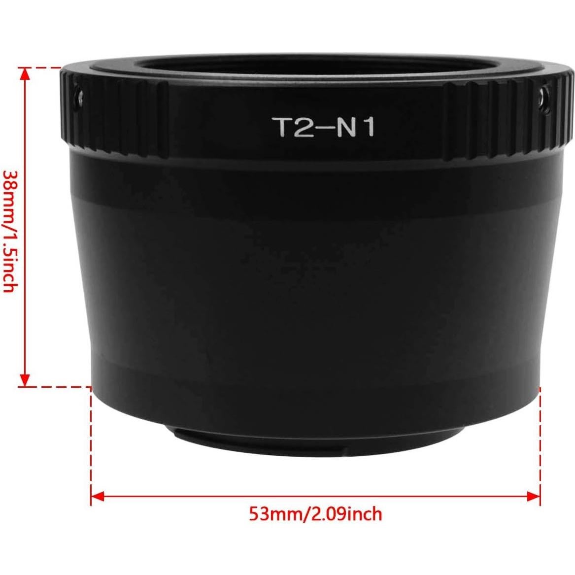Adaptador de lente T Mount T2 N1 para cámaras Nikon 1