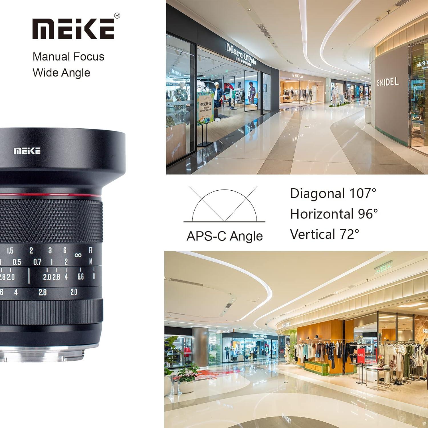Lente Gran Angular Meike 10mm F2.0 para Fujifilm X