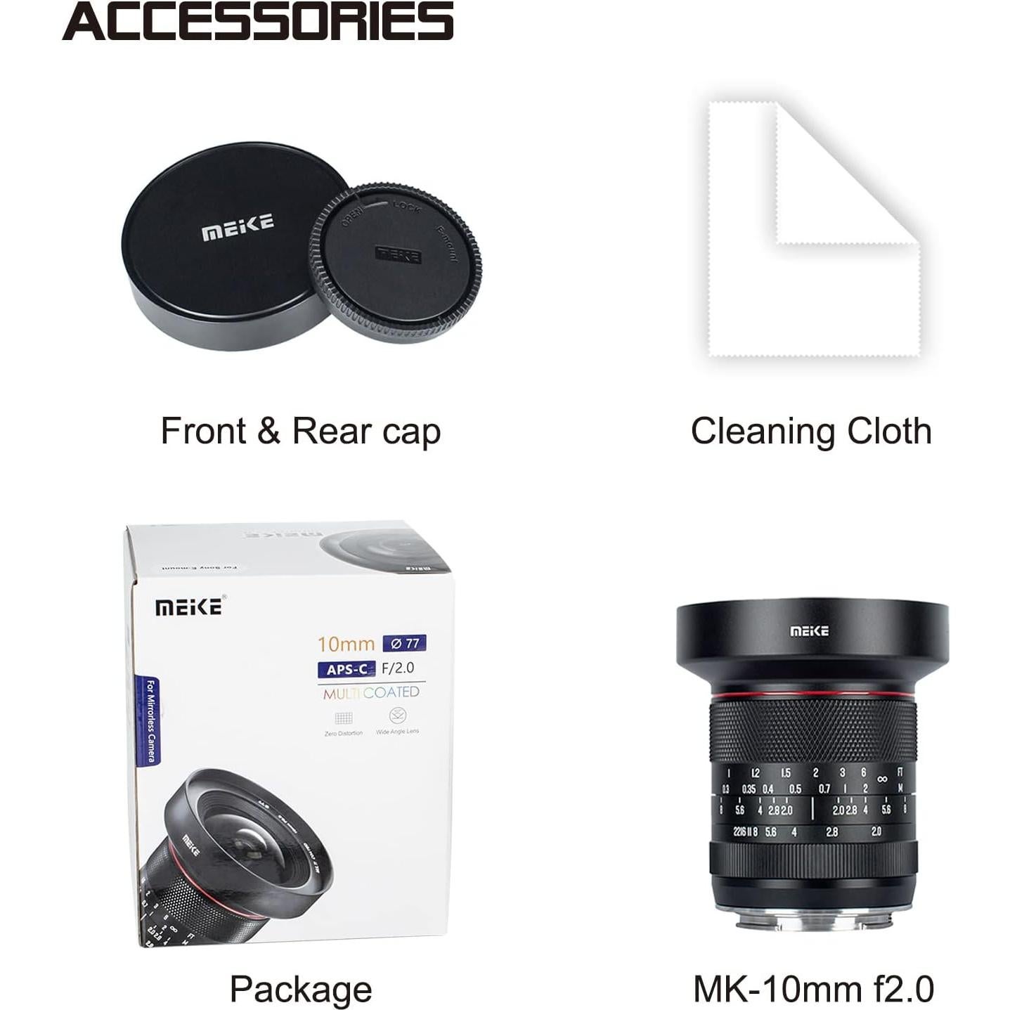 Lente Gran Angular Meike 10mm F2.0 para Fujifilm X