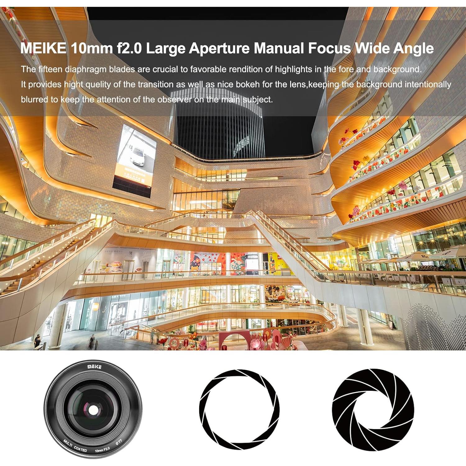 Lente Gran Angular Meike 10mm F2.0 para Fujifilm X