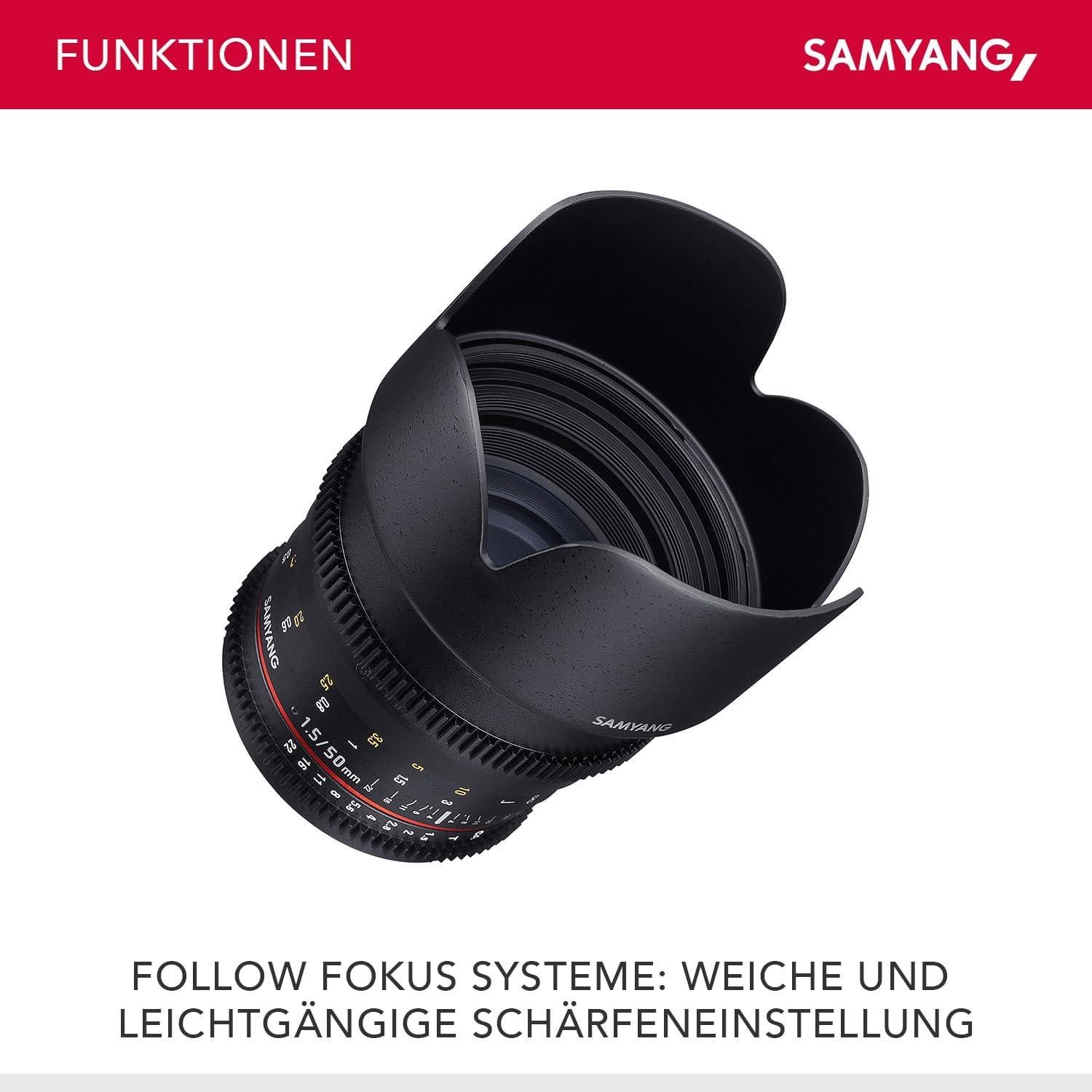 Lente Samyang 85mm T1.5 VDSLR II para Micro Cuatro Tercios