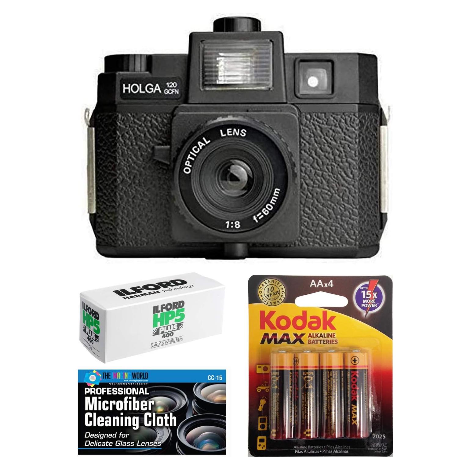 Cámara de Película Holga 120GCFN con Flash y Accesorios