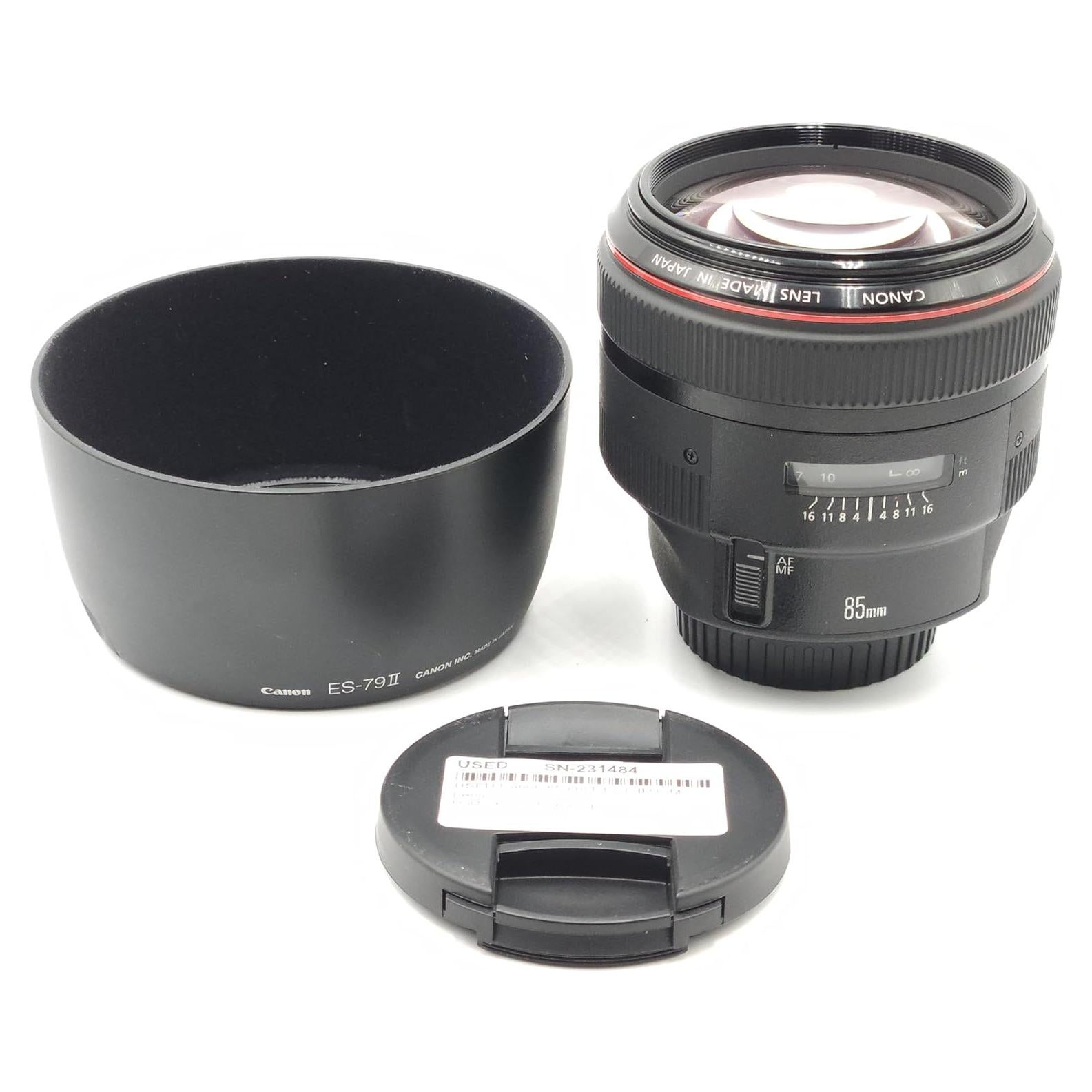 Lente Canon EF 85mm f/1.2L II USM Telefoto Medio