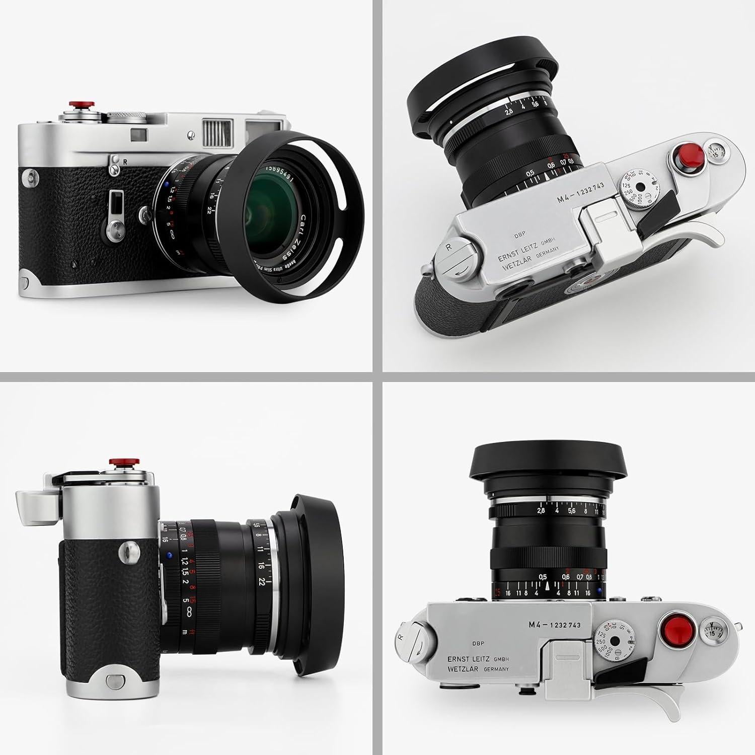 Capucha de Lente Redonda de Metal Haoge LH-ZV09 para Carl Zeiss