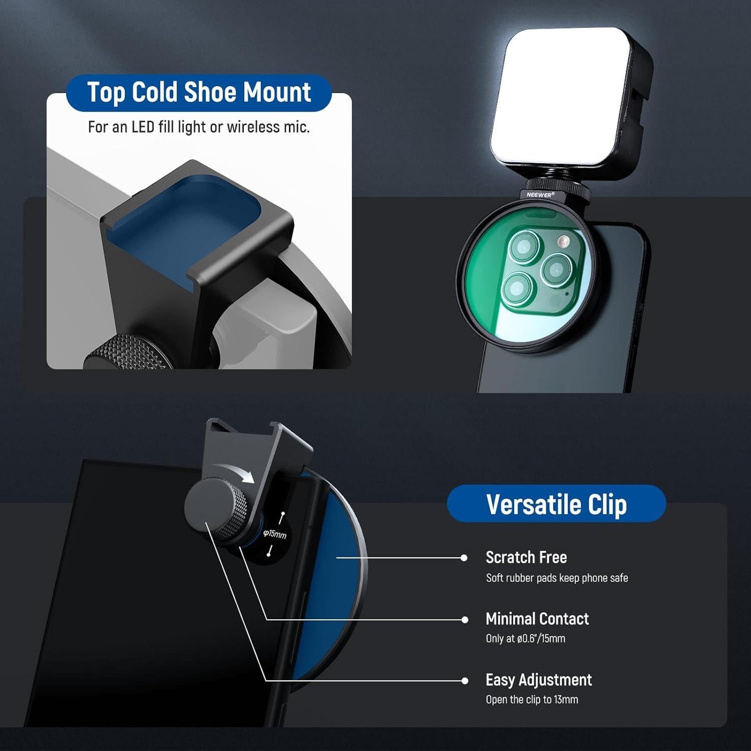 Filtro de Difusión Negra 67mm NEEWER 1/4 para Teléfono