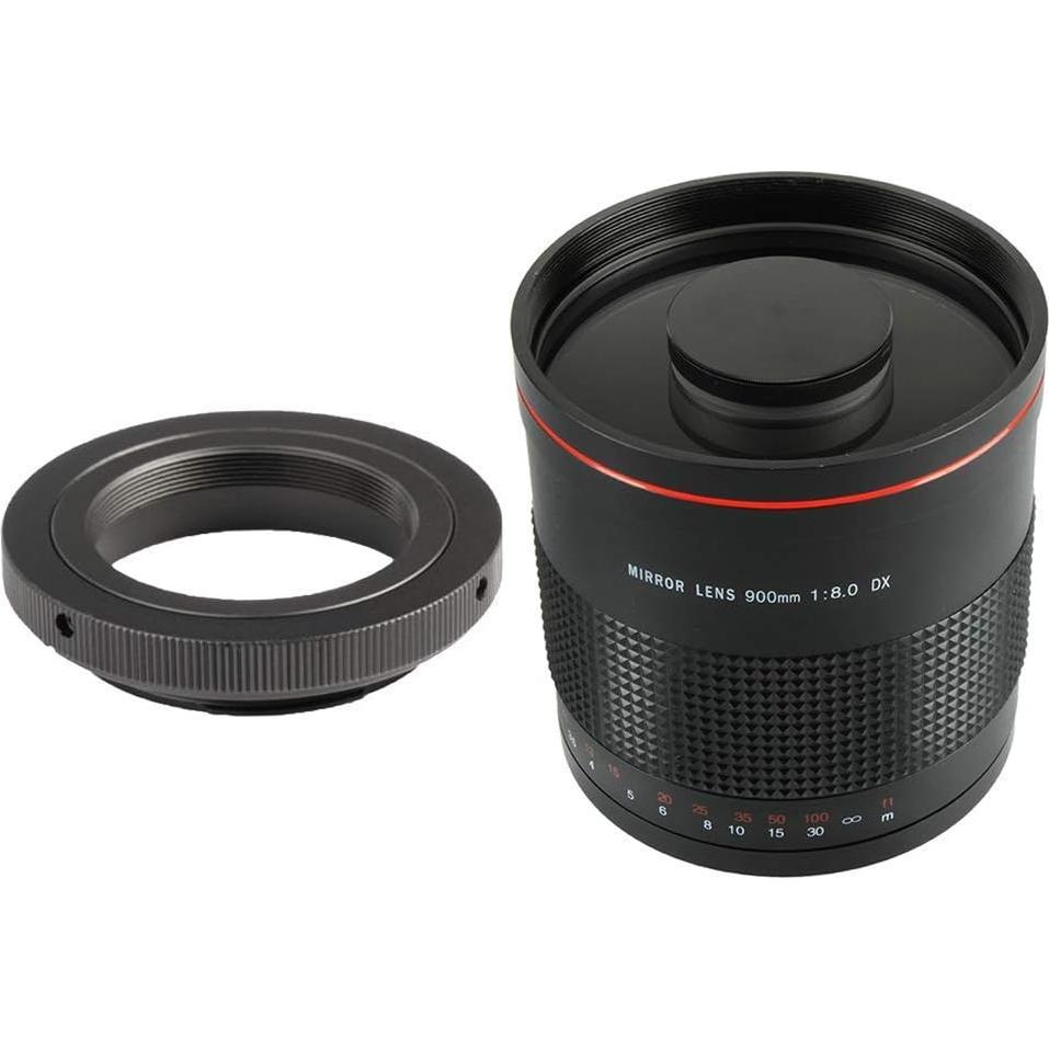 Lente Telefoto Espejo JINTU 900mm F8.0 Manual para Canon