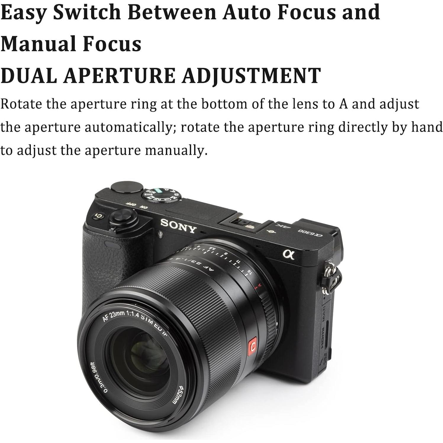 Lente Viltrox 23mm f/1.4 E para cámaras Sony E-Mount