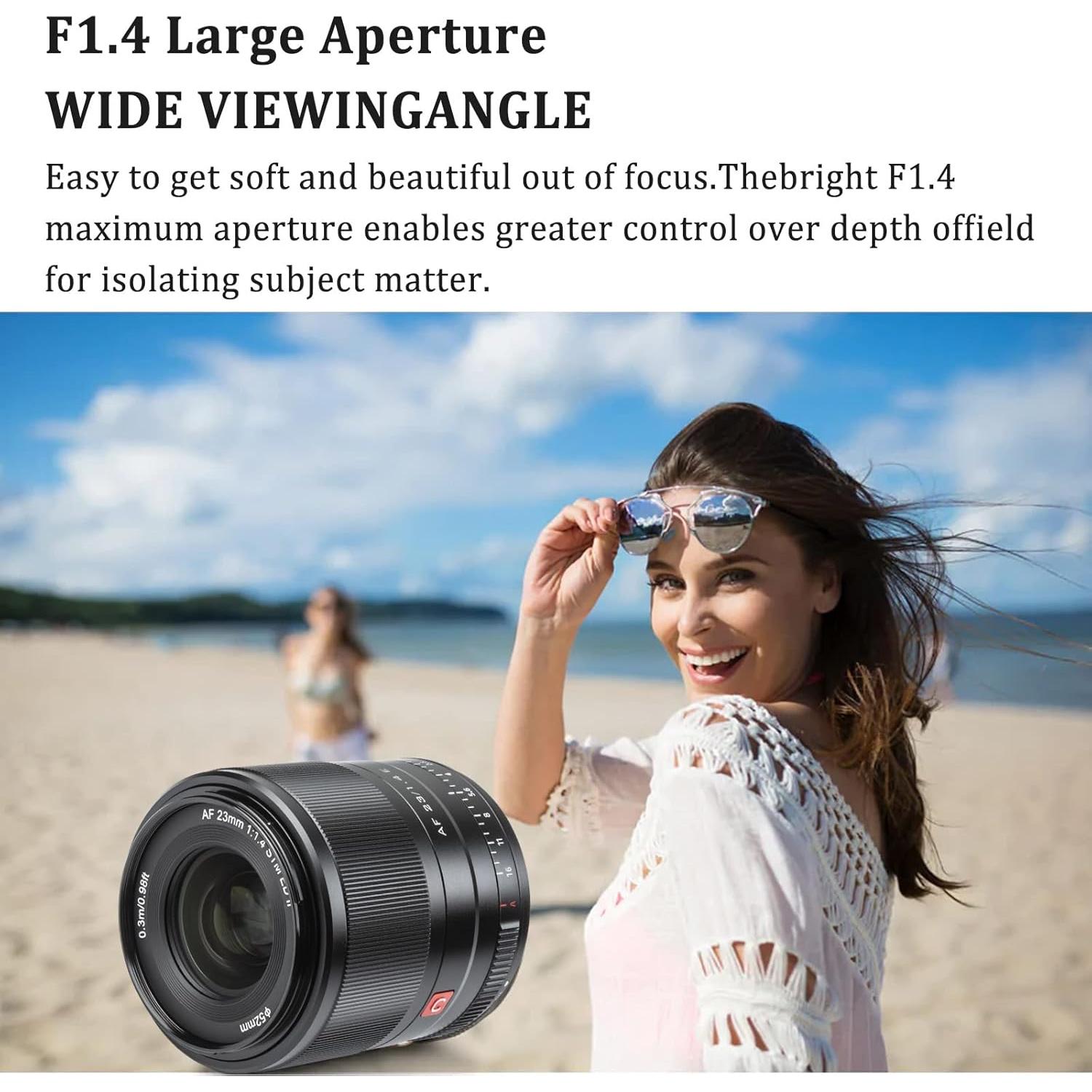 Lente Viltrox 23mm f/1.4 E para cámaras Sony E-Mount