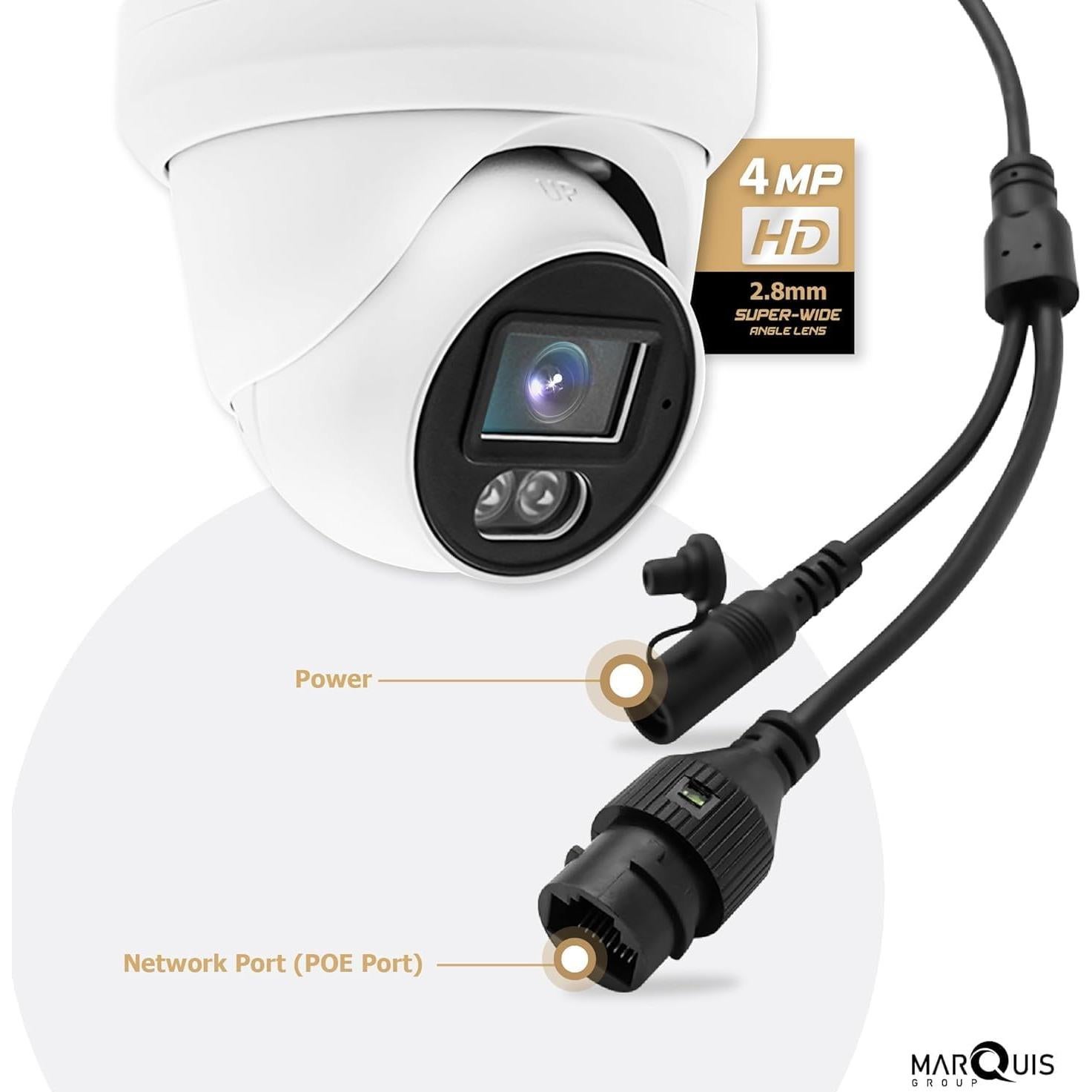 Cámara de Seguridad IP PoE 4MP Marquis con Audio y IP66