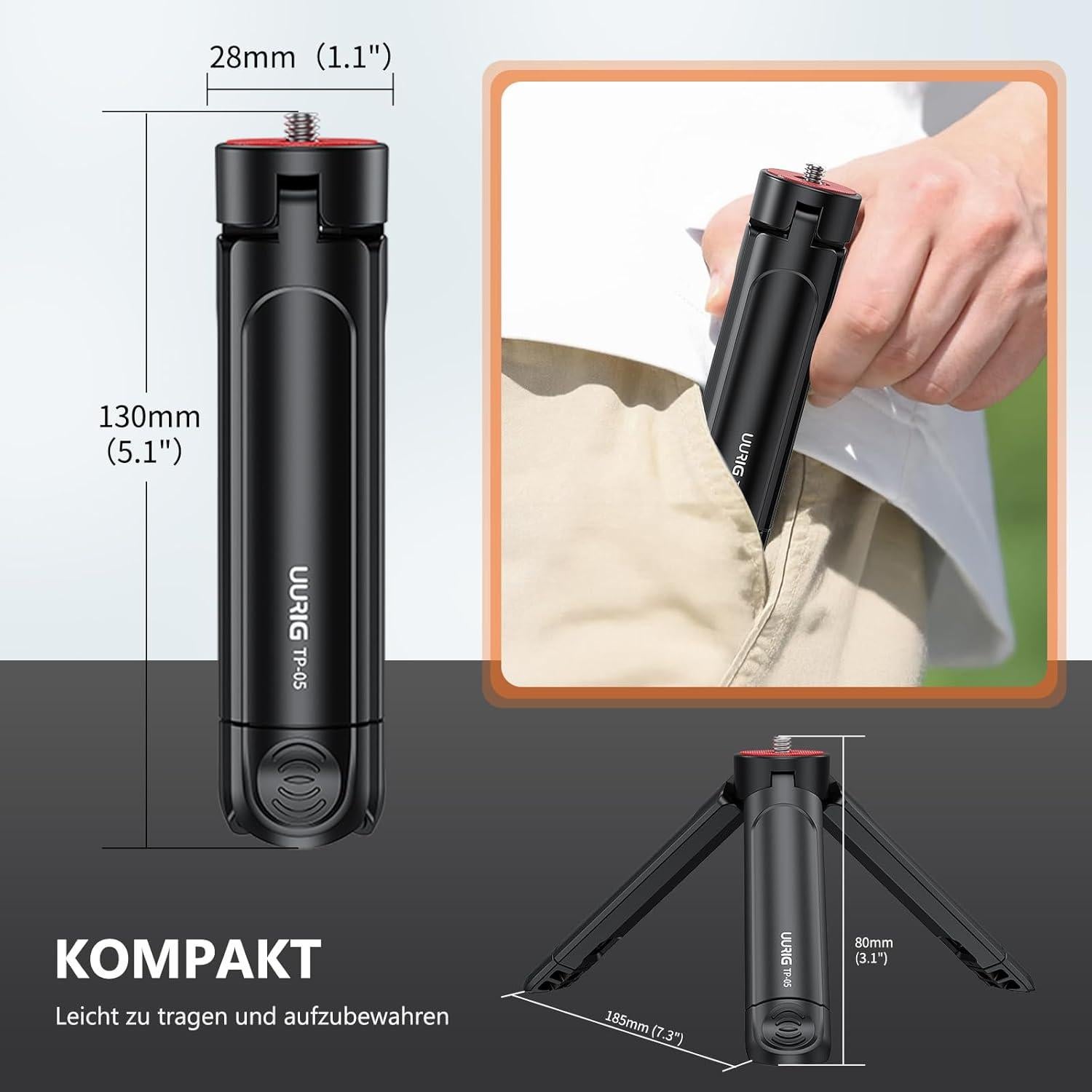 Trípode Mini Extensible VRIG TP05 para Cámara y Móvil