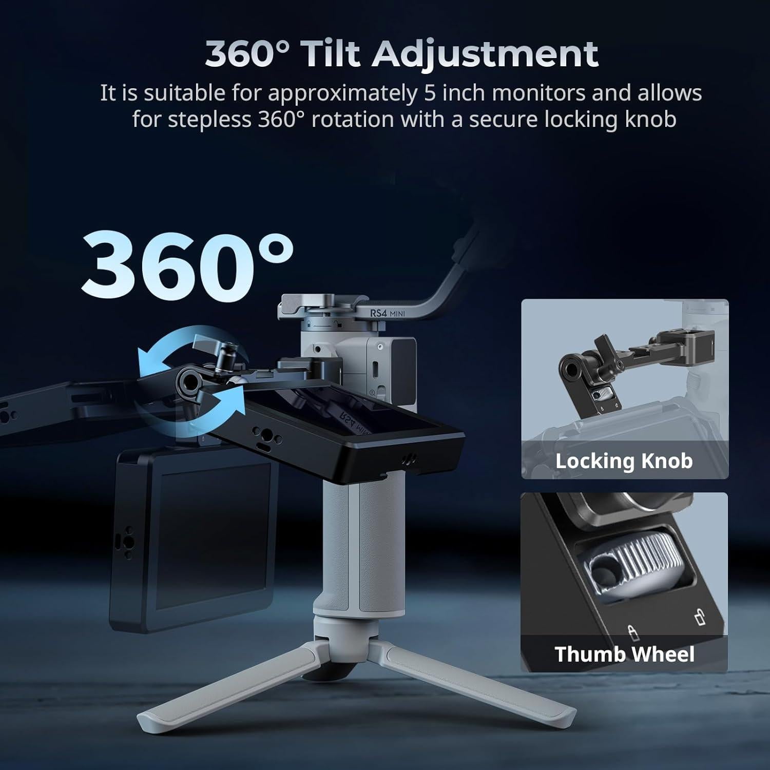 Soporte de Monitor Ajustable SmallRig 5337 para Gimbal DJI RS