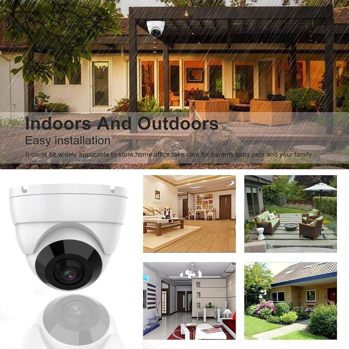 Cámara de Seguridad Dome IP 5MP PoE 180° Visión Nocturna IR