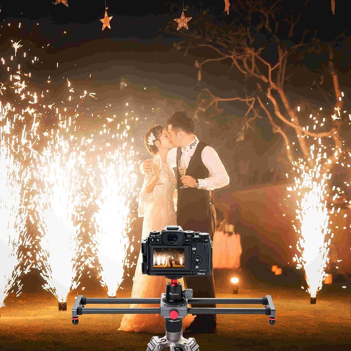 Mini Deslizador de Cámara de Carbono ANNSM 40cm para Smartphone y DSLR