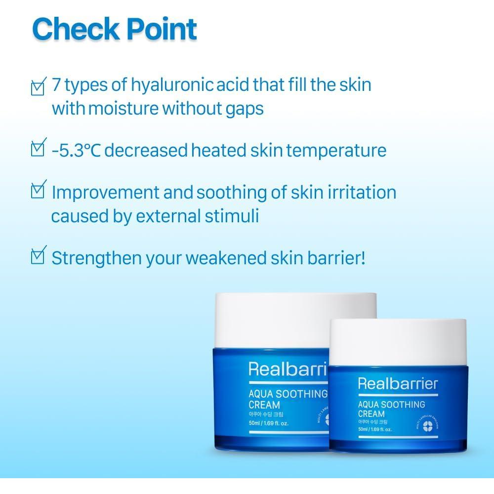 Crema Calmante Aqua Real Barrier 50ml - Hidratante Facial Piel Sensible