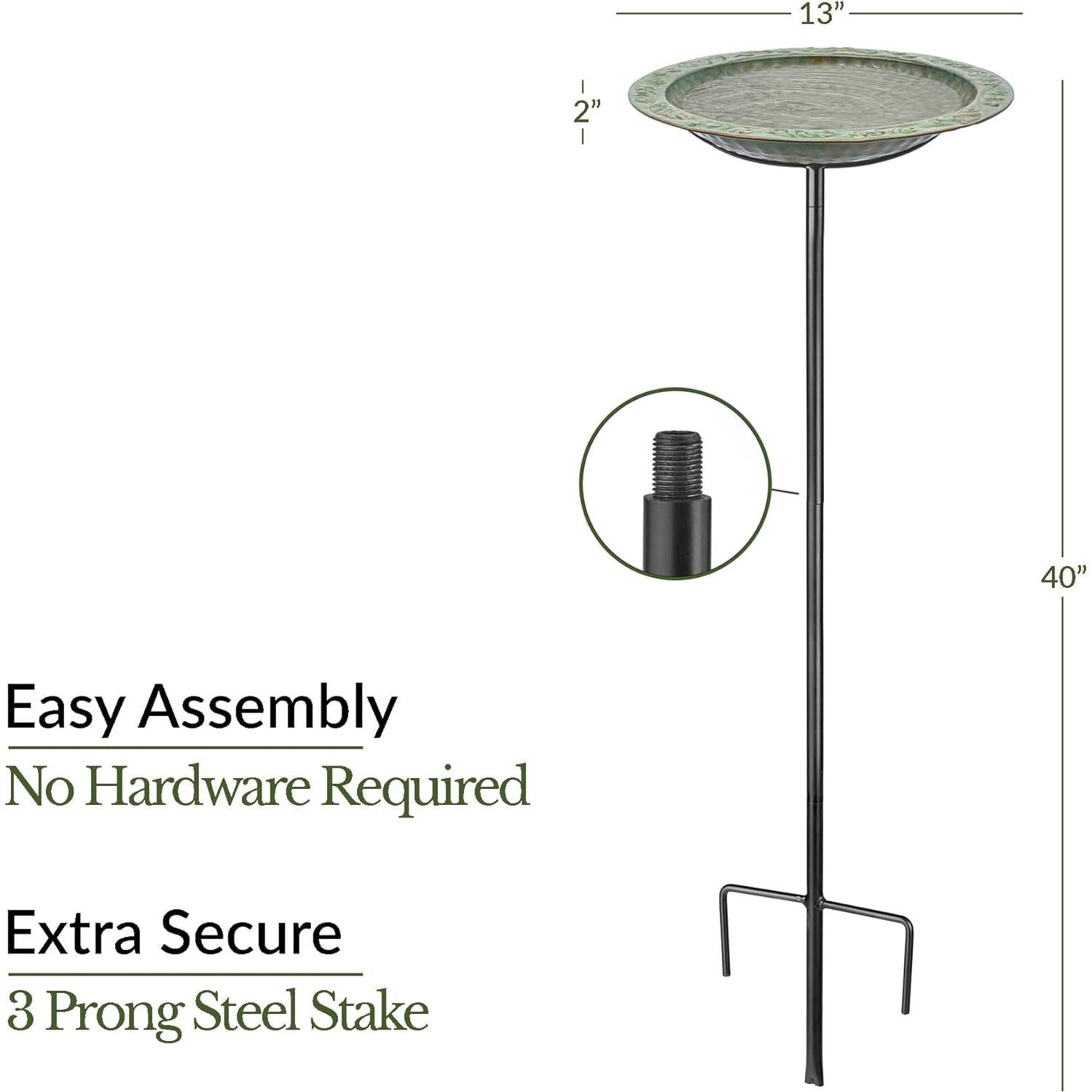 Baño de Aves de Cobre Puro Good Directions 33 cm x 101.6 cm