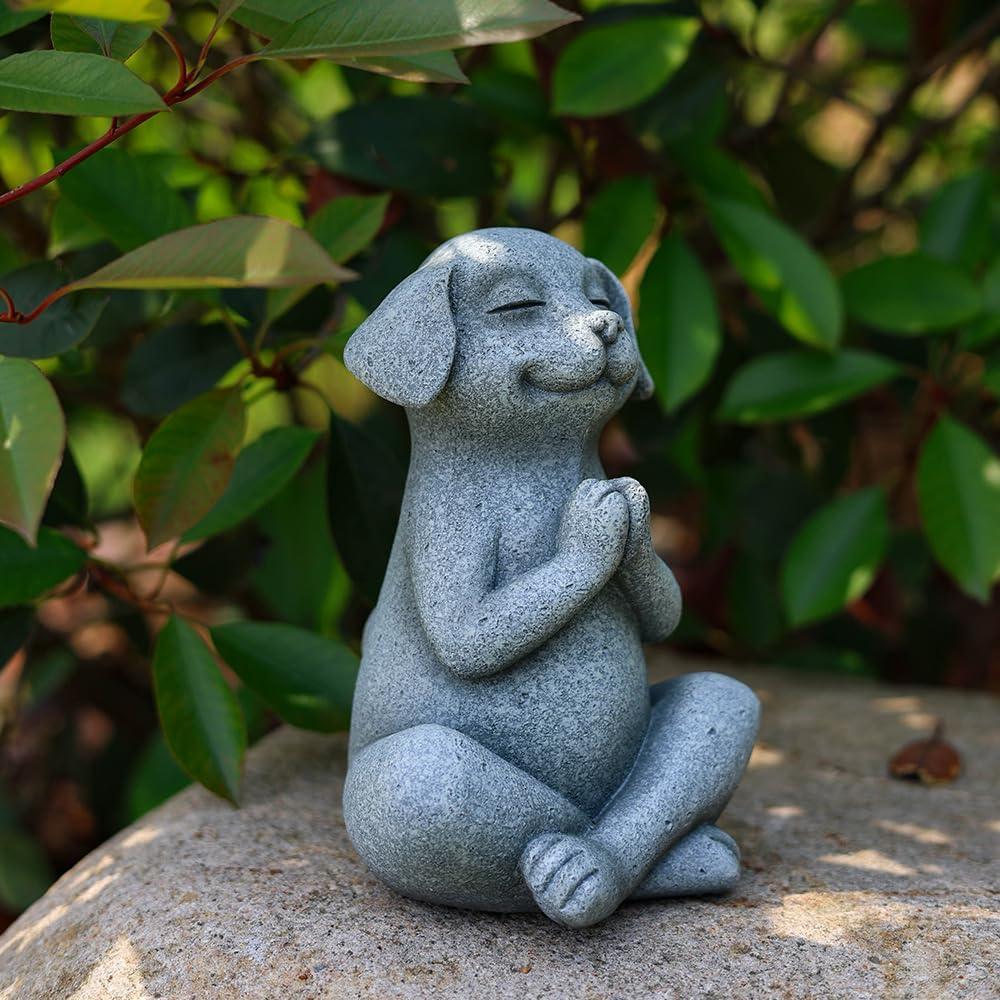 Estatua Meditadora de Perro JARPSIRY en Resina 15.5 cm