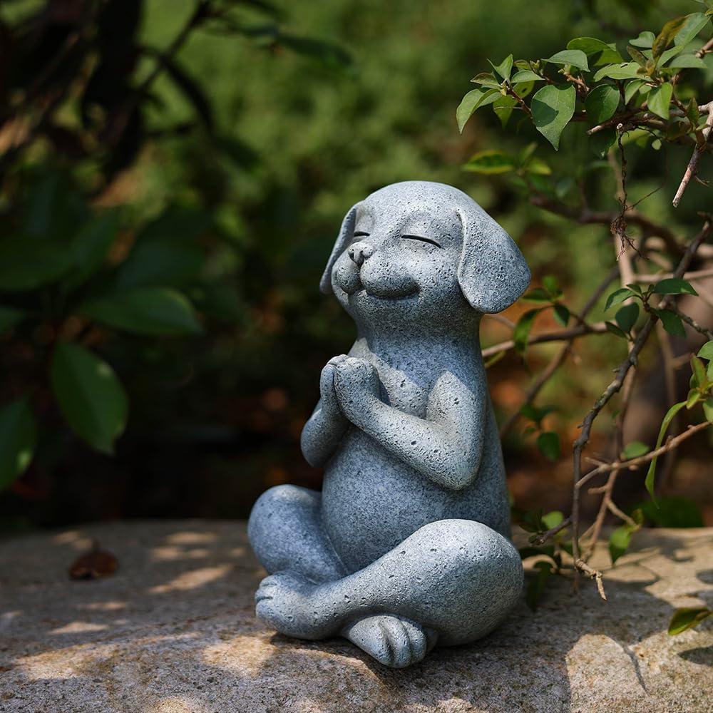 Estatua Meditadora de Perro JARPSIRY en Resina 15.5 cm