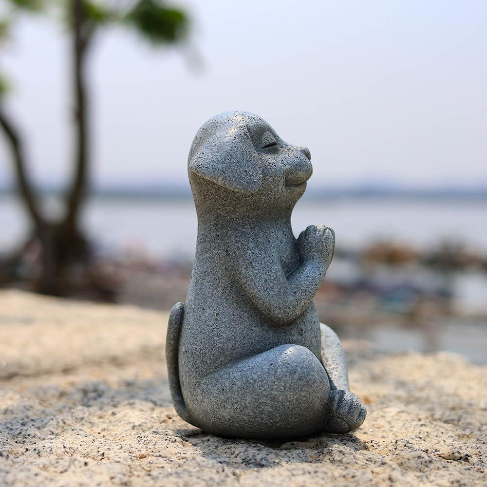 Estatua Meditadora de Perro JARPSIRY en Resina 15.5 cm