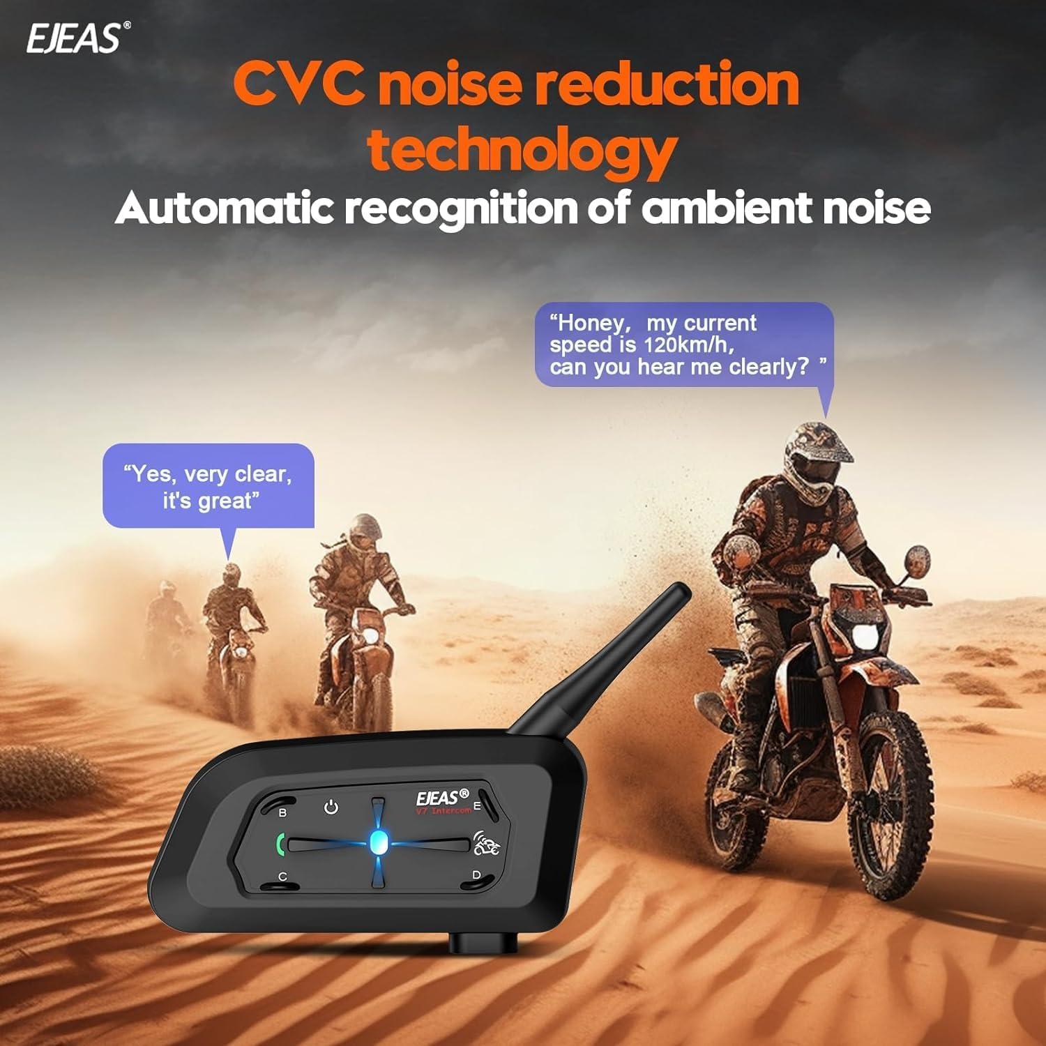 Intercomunicador Bluetooth EJEAS V7 para Motocicleta 1200m
