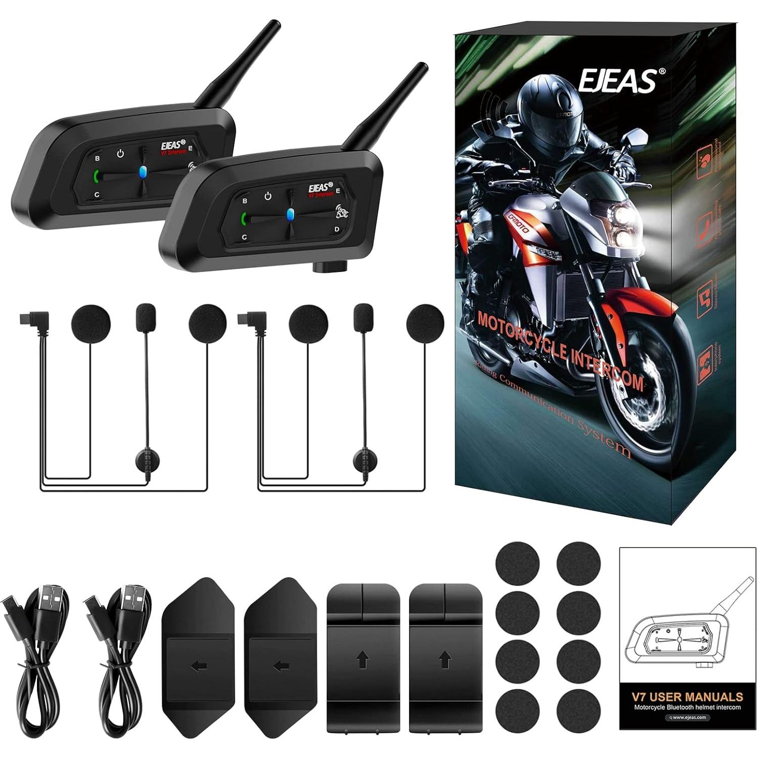 Intercomunicador Bluetooth EJEAS V7 para Motocicleta 1200m