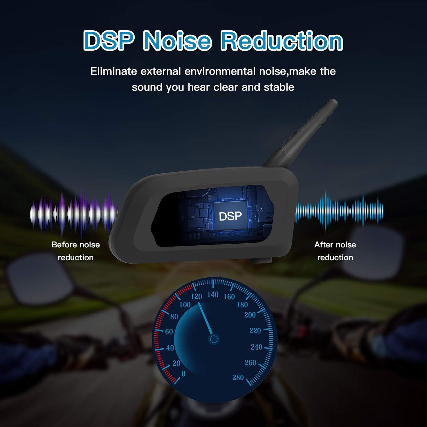 Intercomunicador Bluetooth EJEAS V6 Pro 1200M para Motocicleta