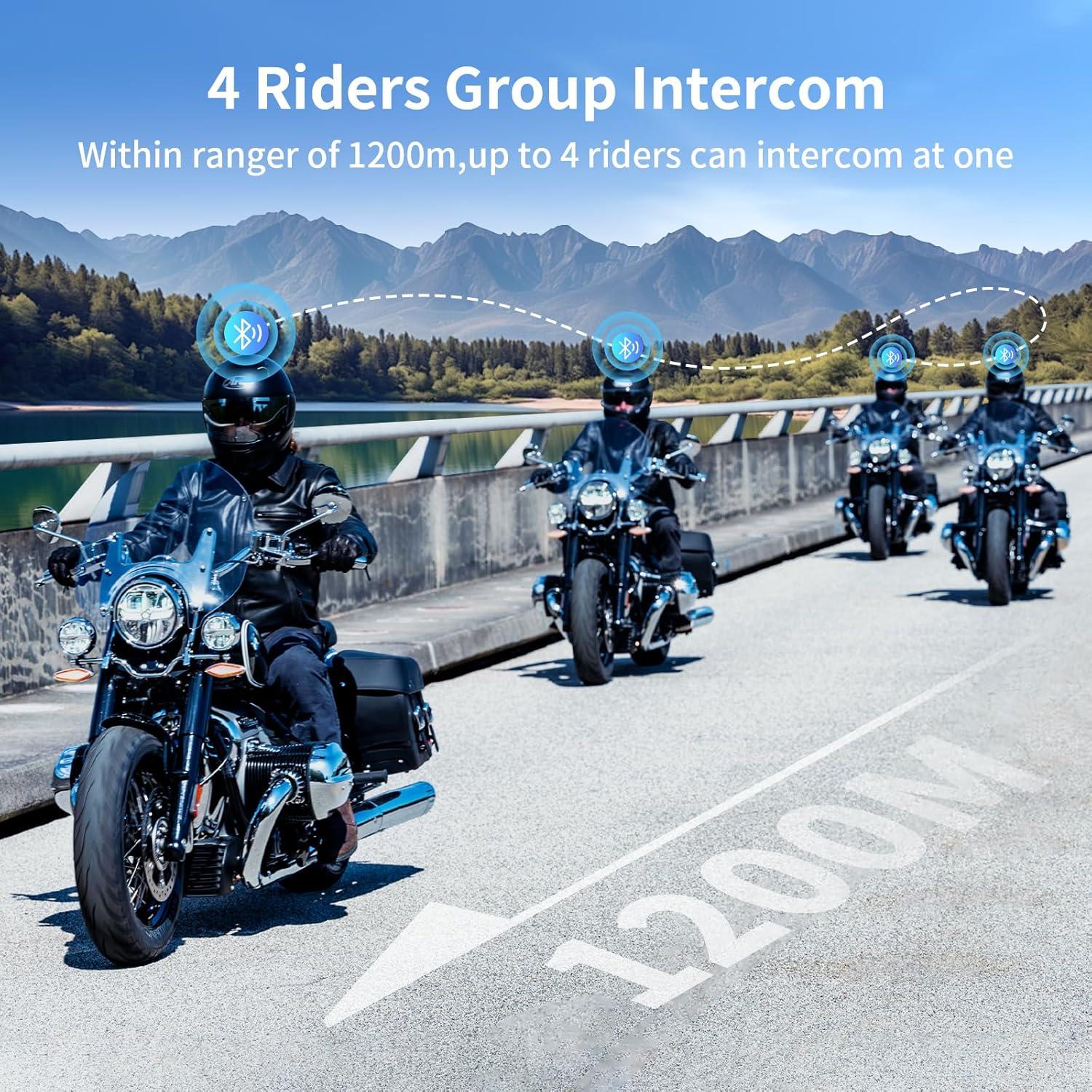 Intercomunicador Bluetooth Fodsports FX4 Pro 2 Unidades