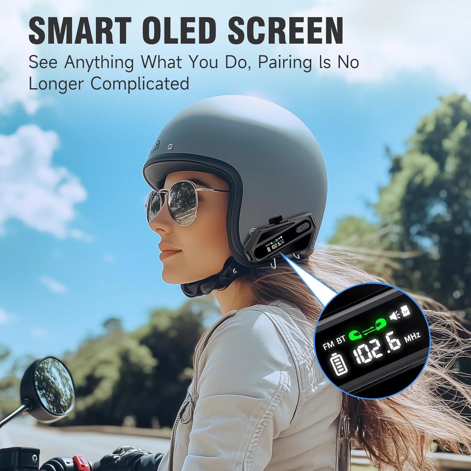 Auricular Bluetooth TOUCH TWO C6 para Casco Motocicleta