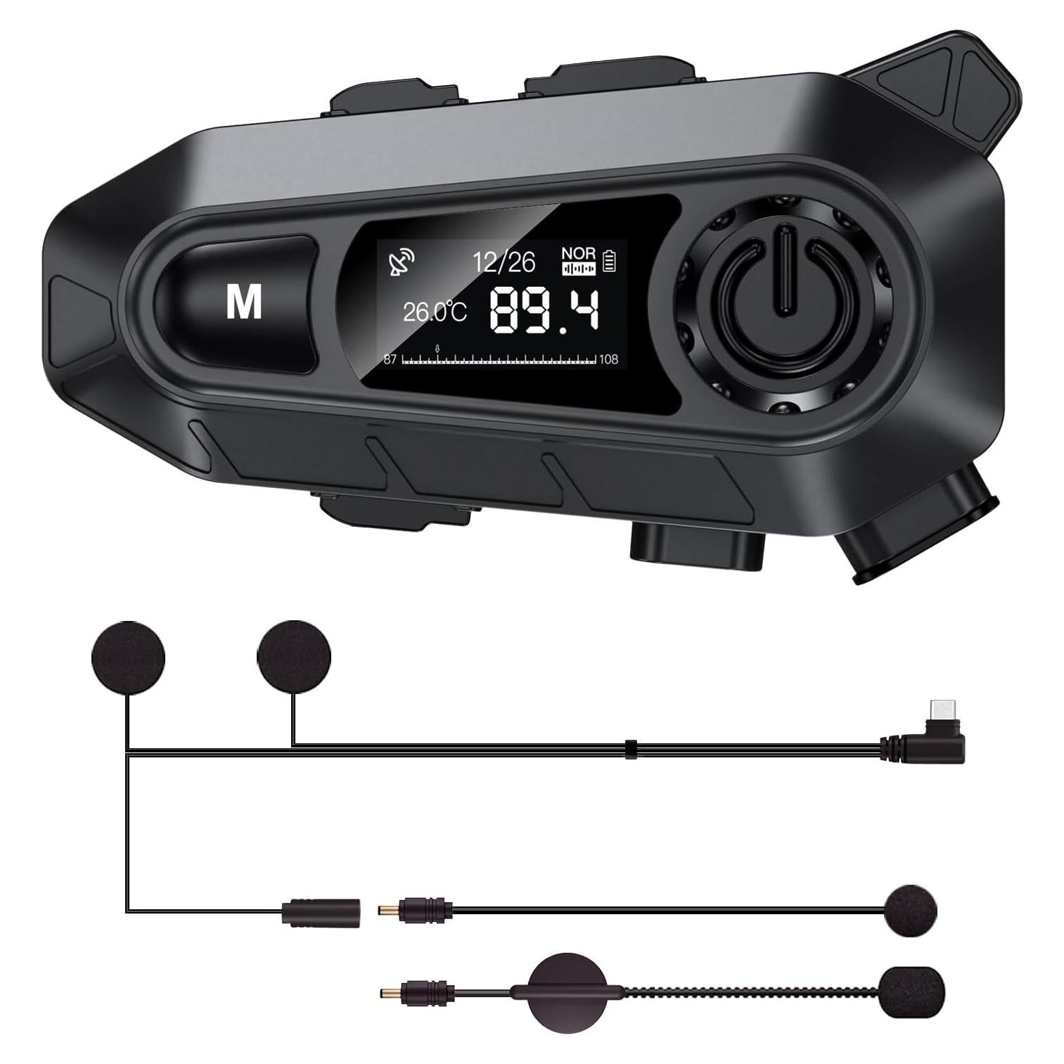 Auricular Bluetooth A1 TOUCH TWO para Casco Motocicleta IPX6