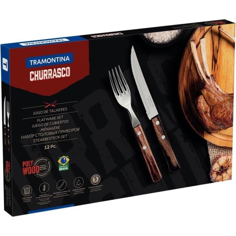 Juego de Cuchillos para Carne Tramontina 12 Piezas Acero Inoxidable