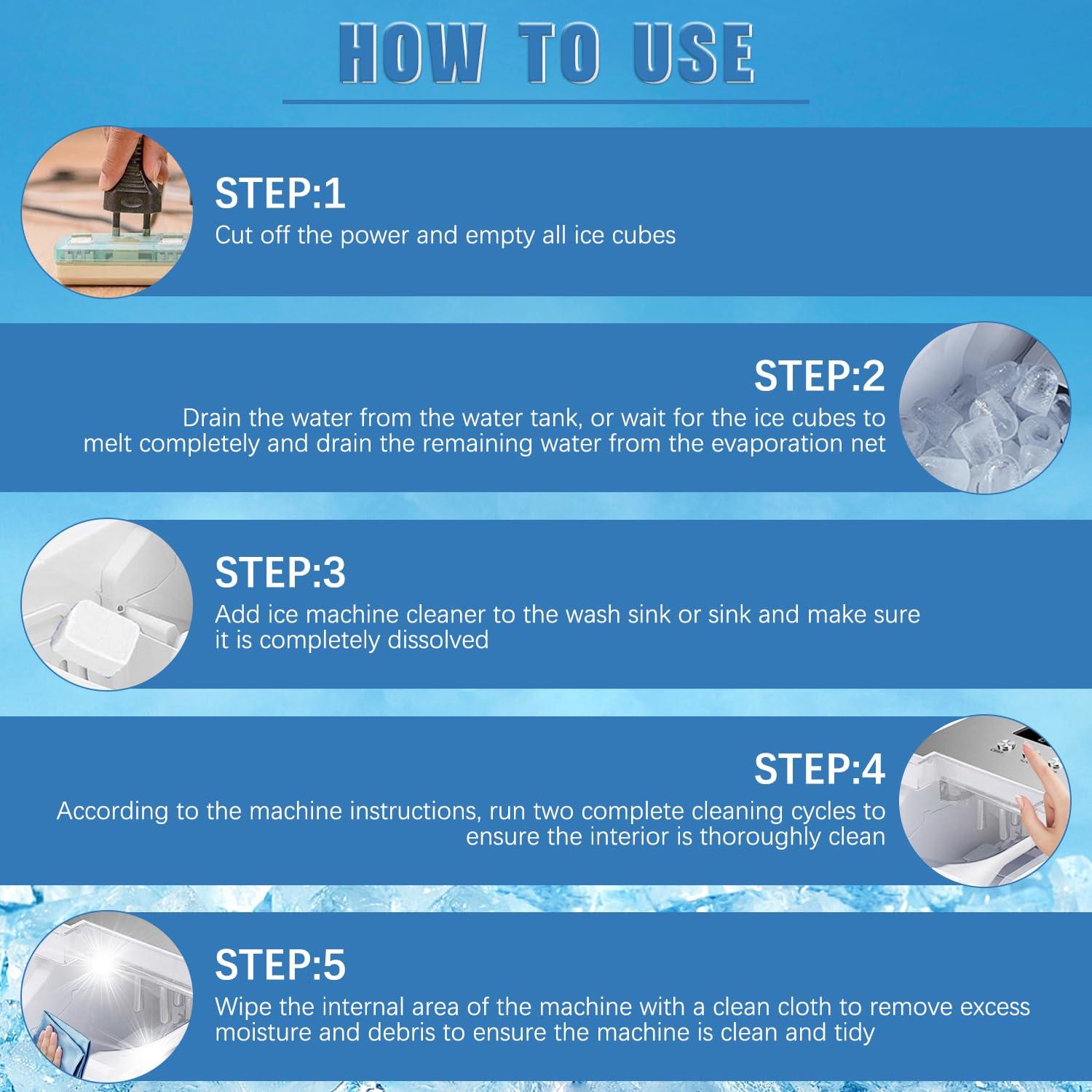 Limpiador Desincrustante para Máquina de Hielo Shantou 12 Tabletas