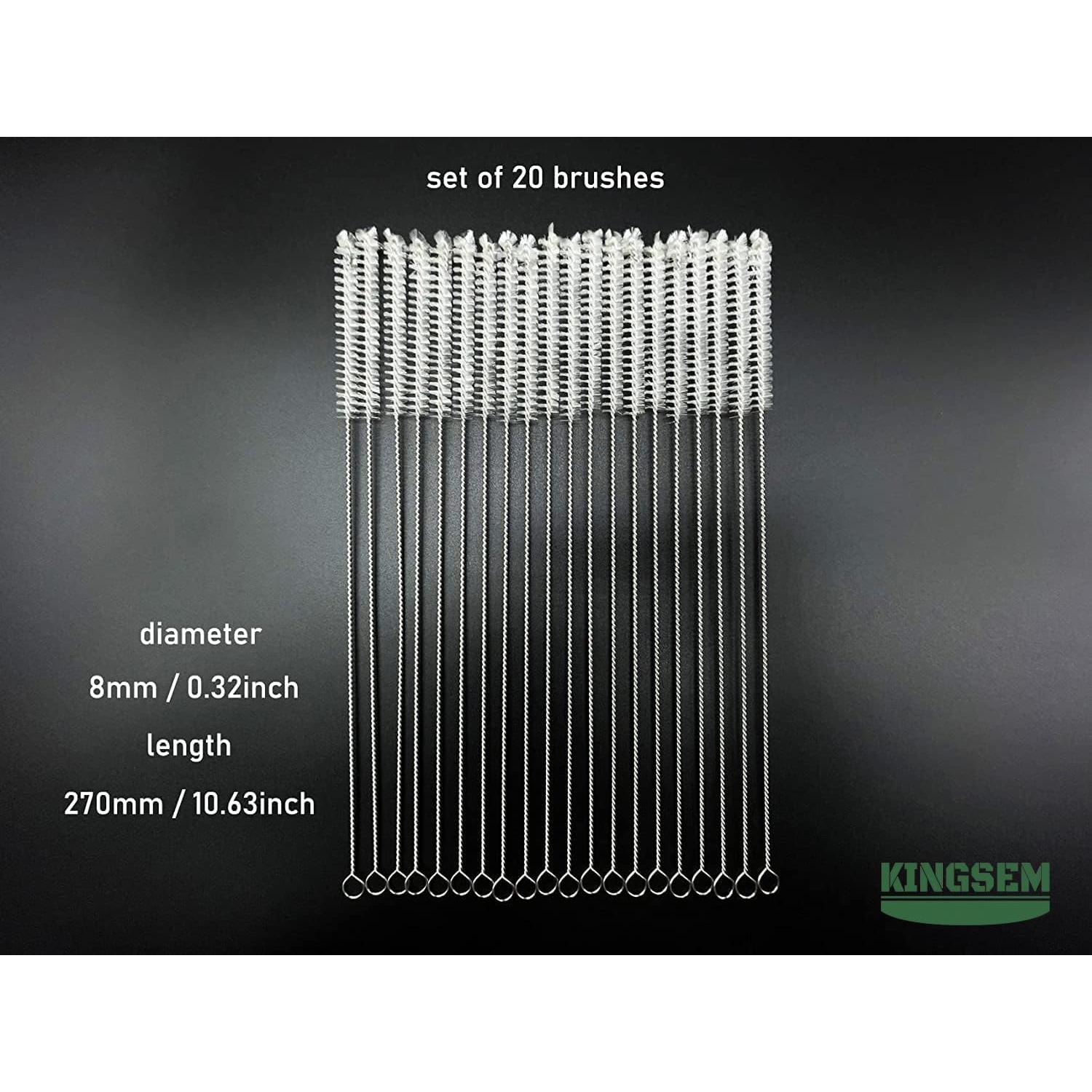 Kit de 20 Cepillos Limpiadores de Pajitas KINGSEM 27 cm