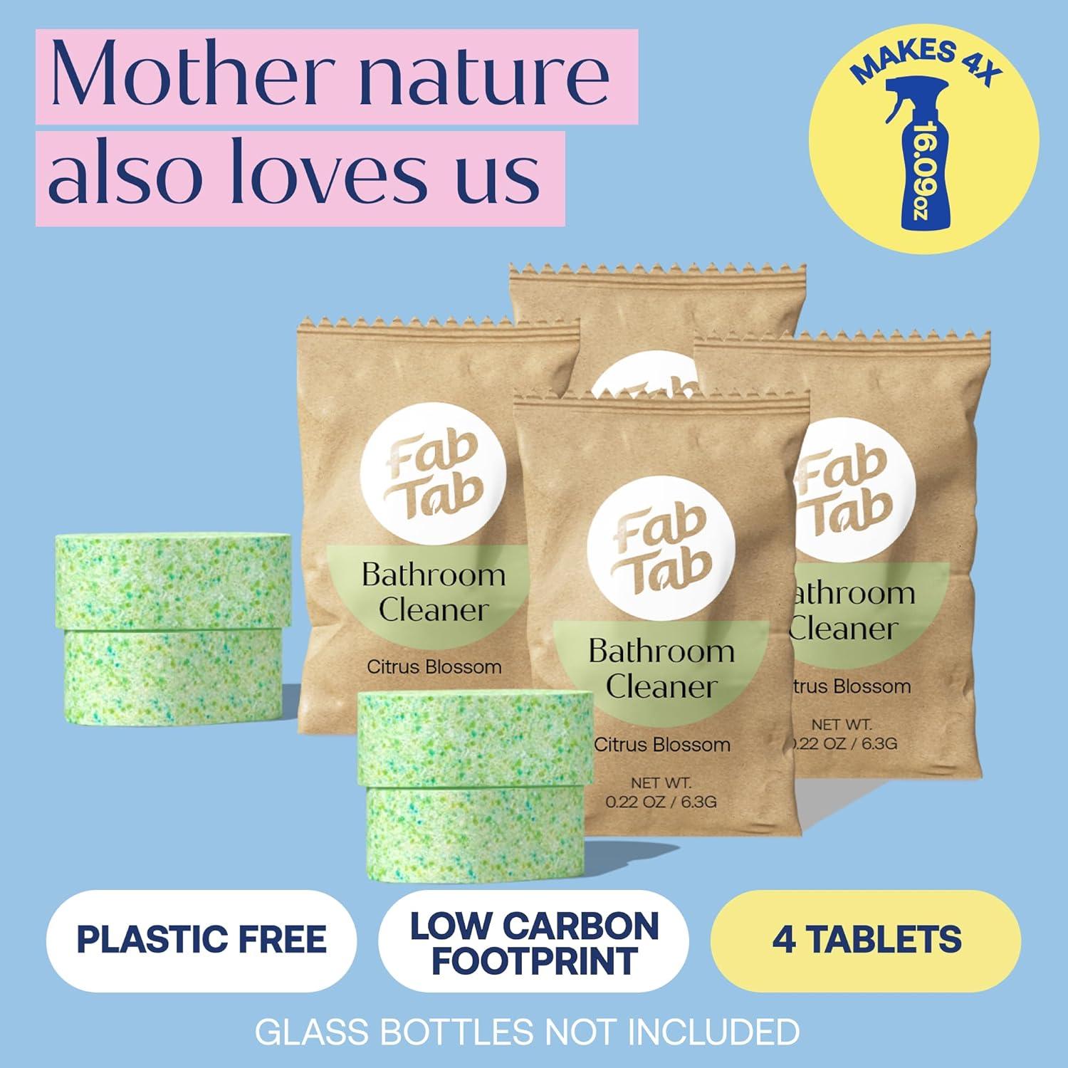 Tabletas de limpieza ecológicas FabTab para baño - 4 unidades