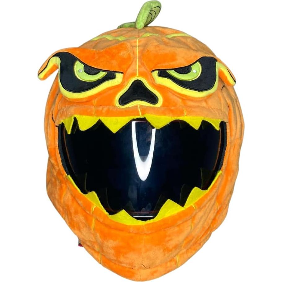 Cubierta de Casco de Moto Carbon Moto Gear Calabaza Malvada