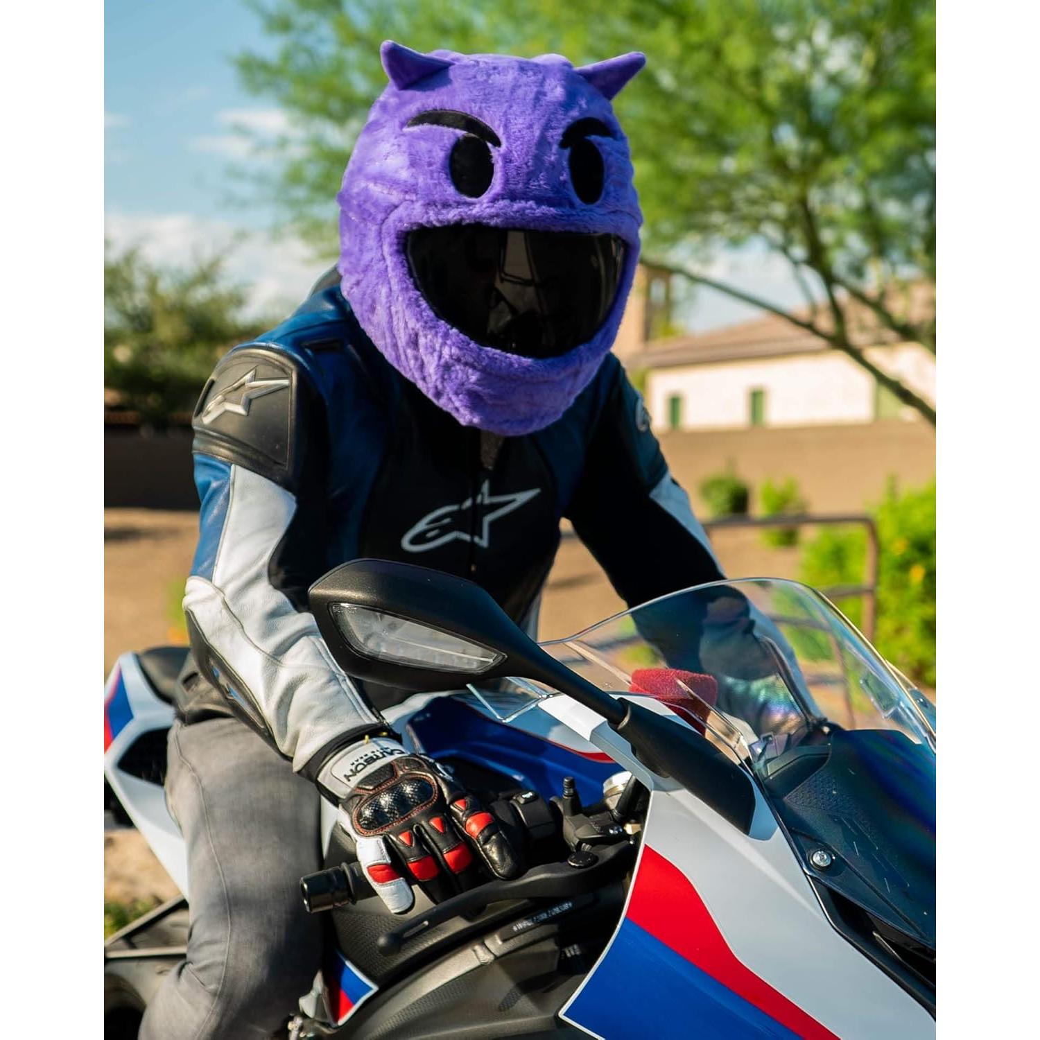 Cubierta de Casco de Moto Carbon Moto Gear Emoji Diablo