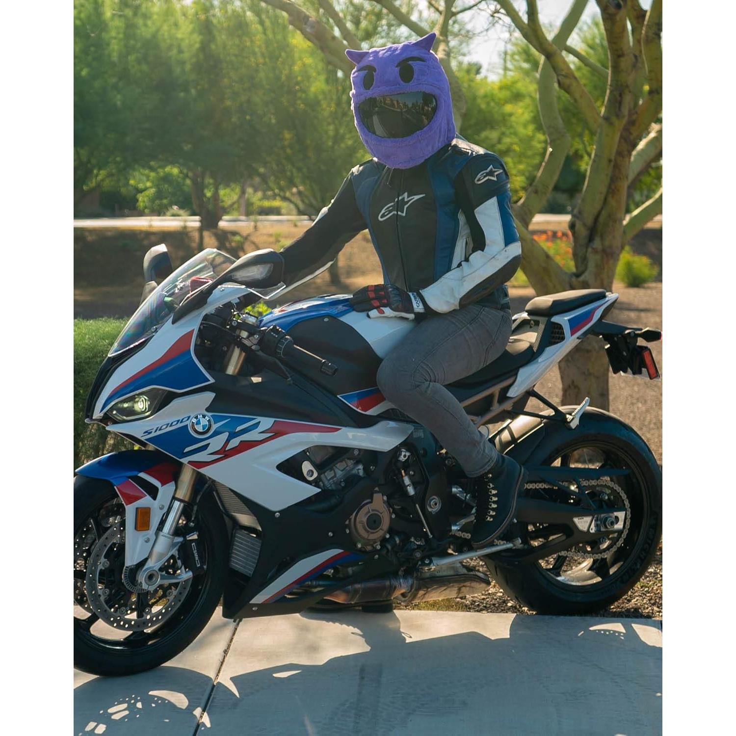 Cubierta de Casco de Moto Carbon Moto Gear Emoji Diablo