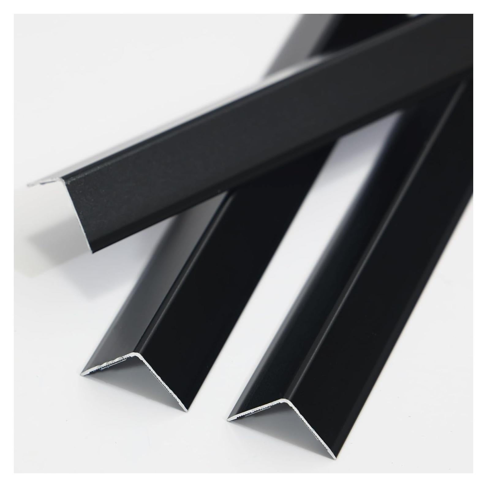 Protectores de Esquinas de Aluminio Coengwui 3Pcs 0.88m Negro Mate