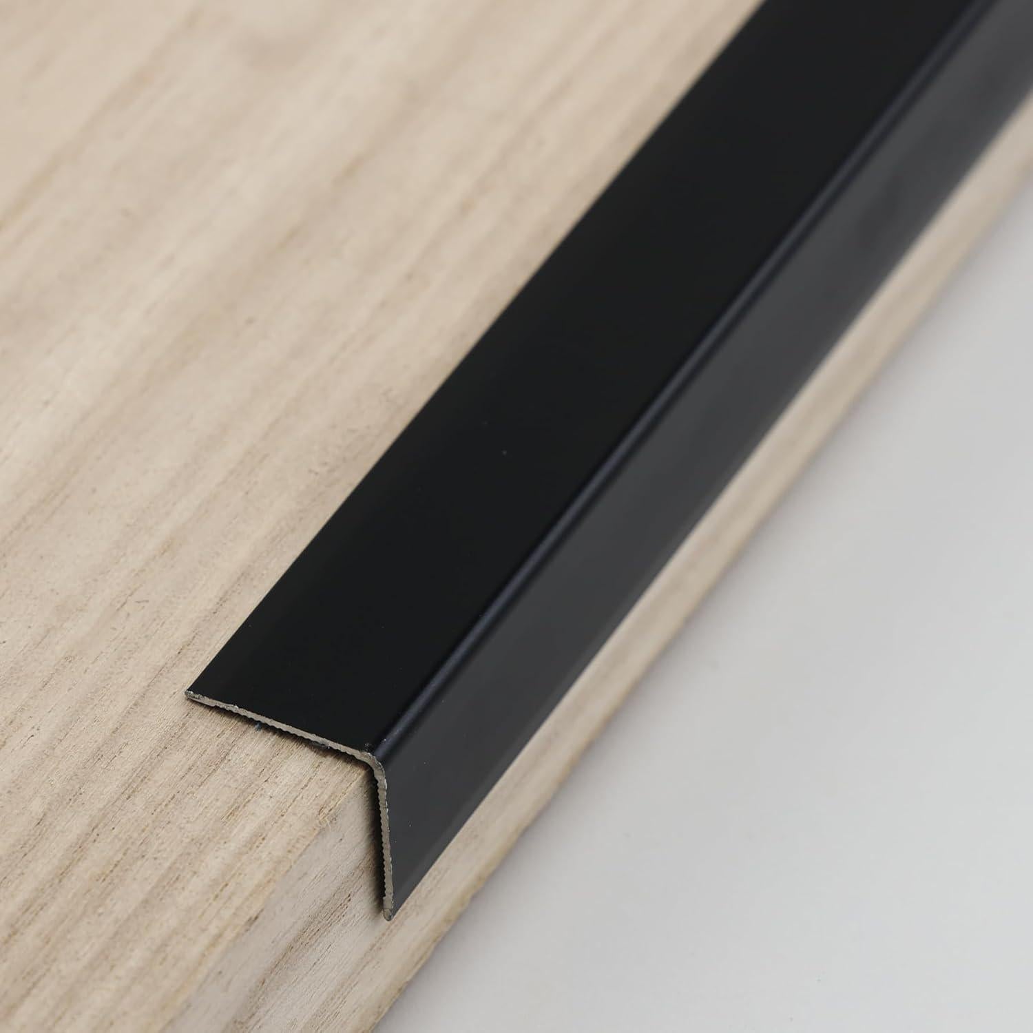 Protectores de Esquinas de Aluminio Coengwui 3Pcs 0.88m Negro Mate