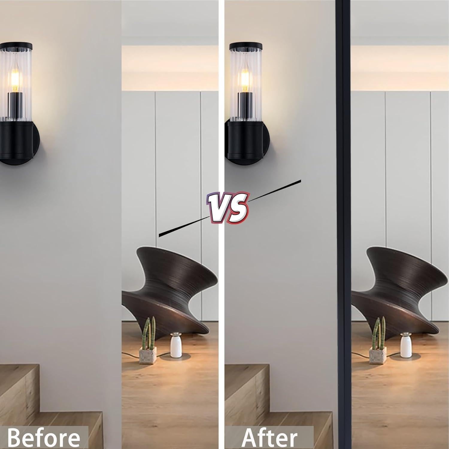 Protectores de Esquinas de Aluminio Coengwui 3Pcs 0.88m Negro Mate