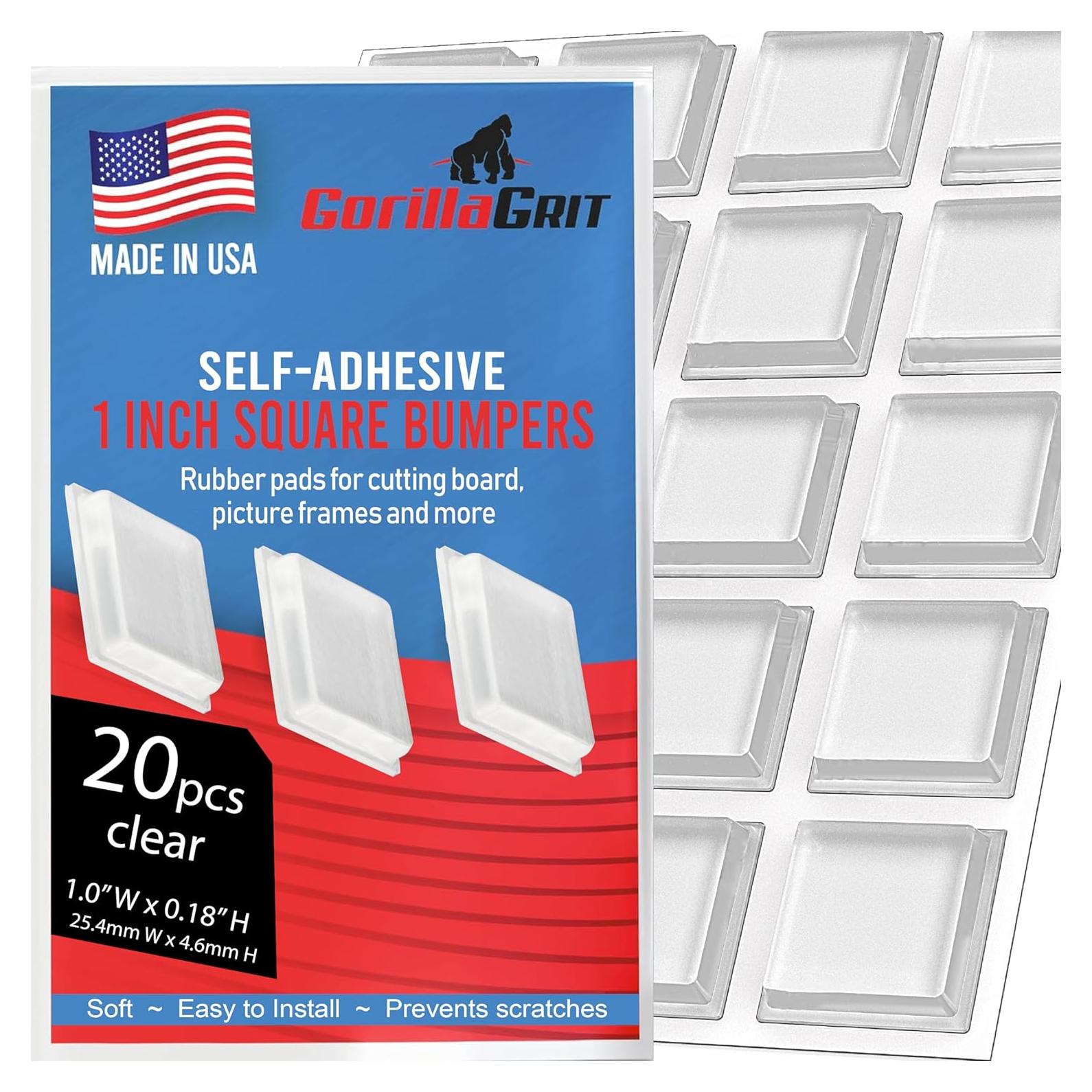 Bumpers de Goma Transparentes GorillaGrit 20 Pcs 25.4 mm