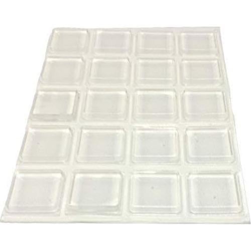 Bumpers de Goma Transparentes GorillaGrit 20 Pcs 25.4 mm