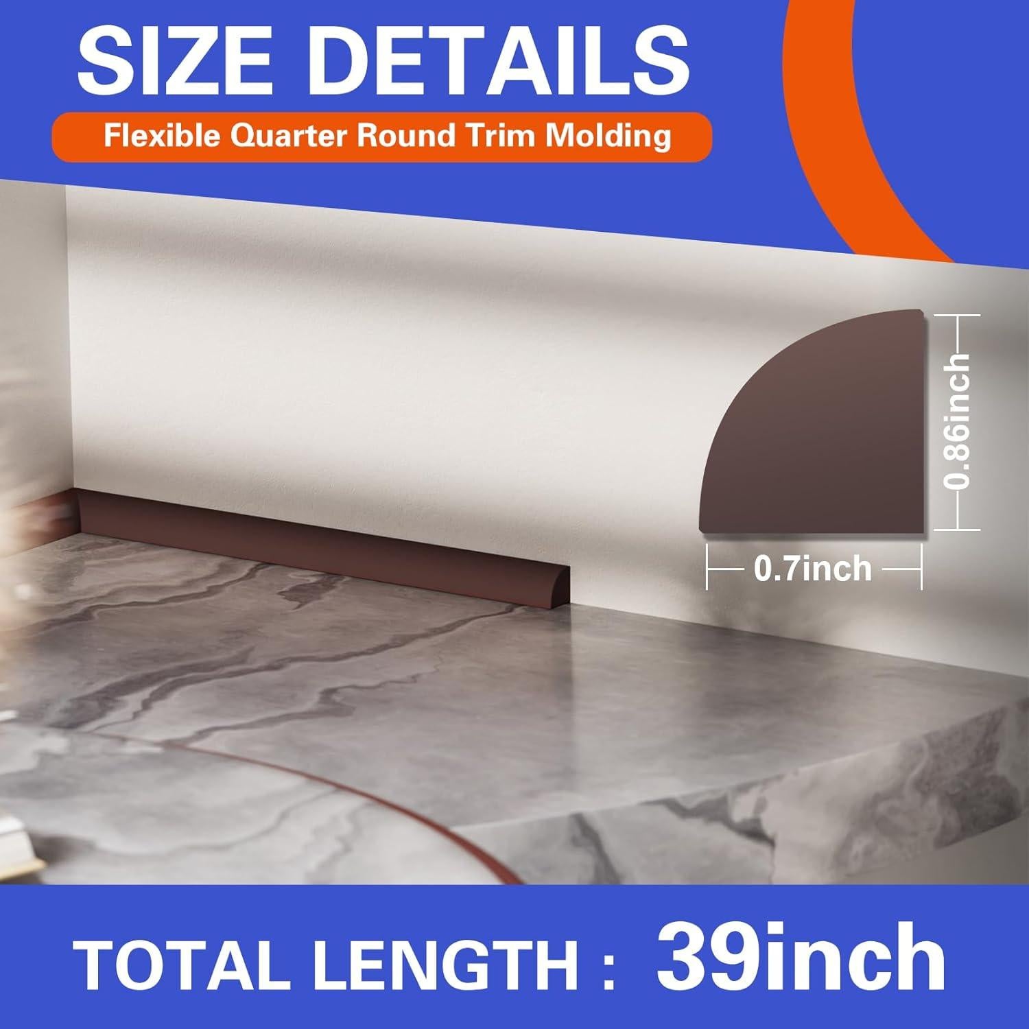 Moldura Cuadrada Flexible WURJHSONG 99 cm Caucho Impermeable