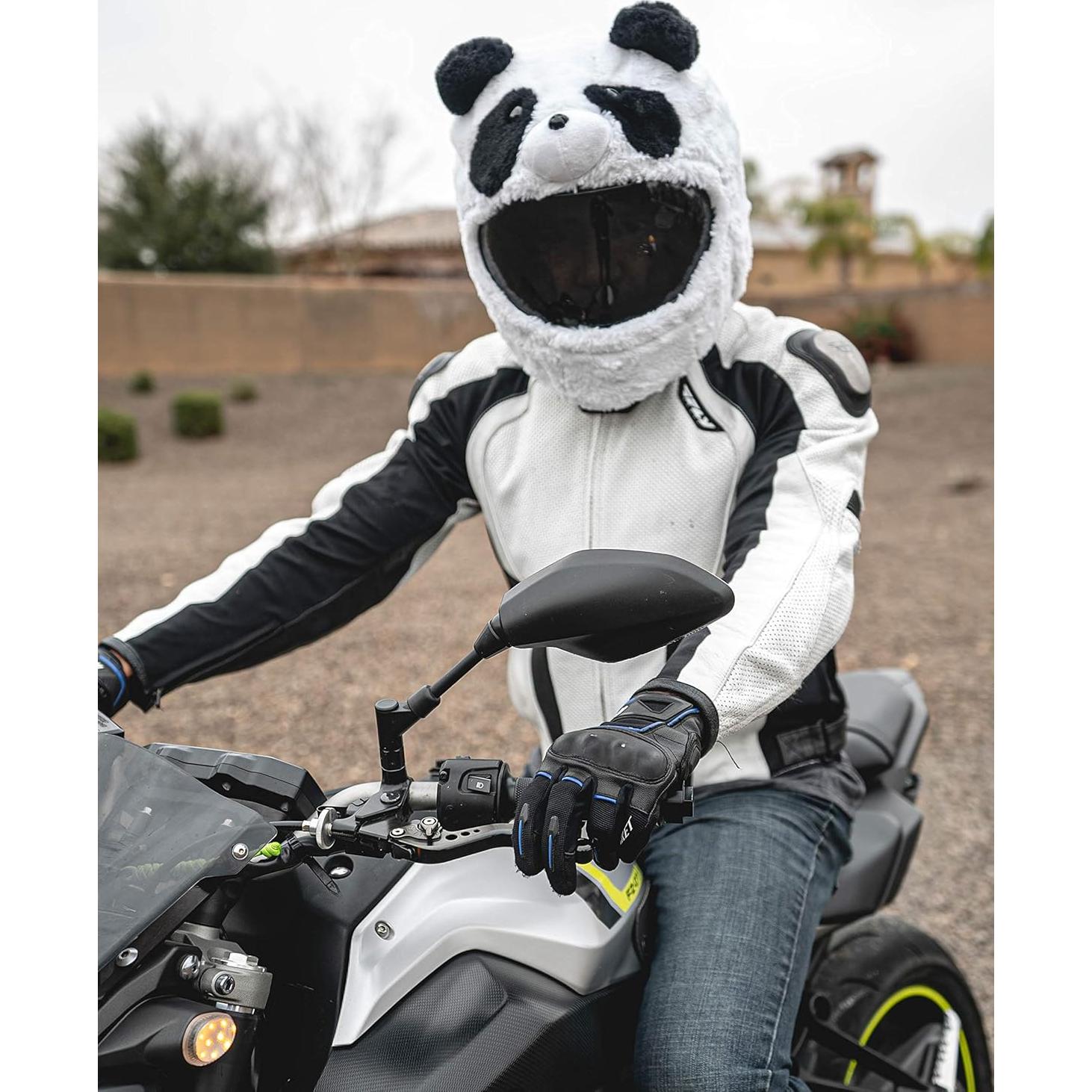 Cubierta de Casco de Moto Carbon Moto Gear Panda Universal