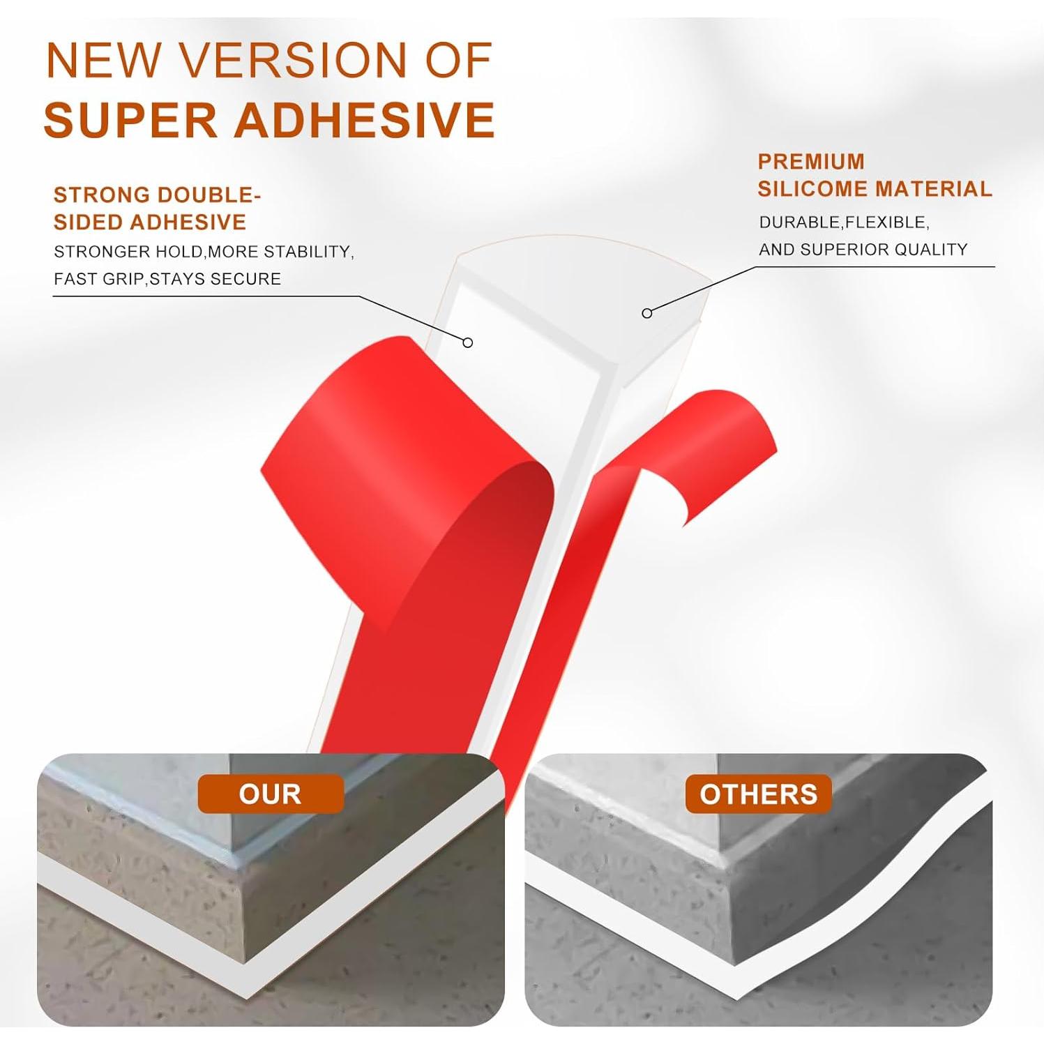 Moldura Cuarterona Flexible Langierspur 99 cm Caucho Blanca