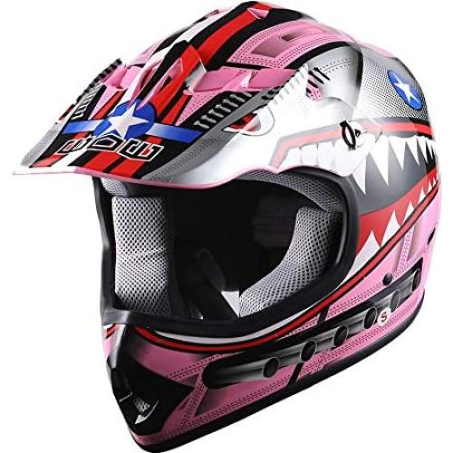 Casco de Motocross 1Storm HBOY Tiburón para Niños