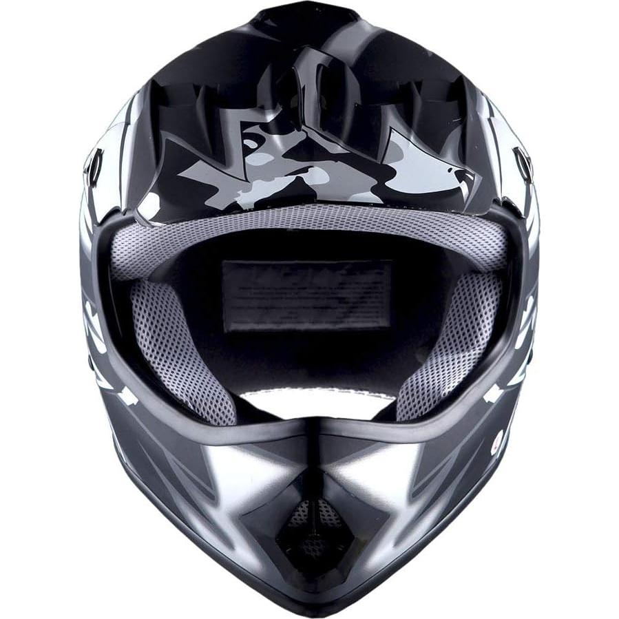 Casco de Motocross 1Storm HBOY para Niños S Negro Mate