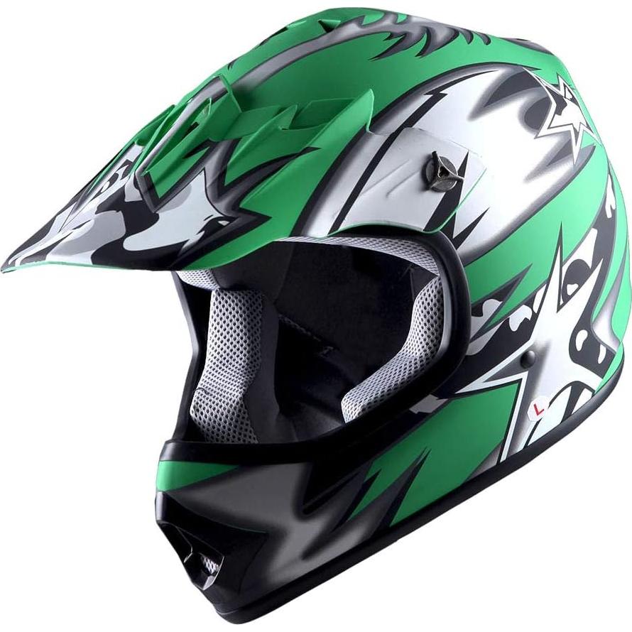 Casco de Motocross 1Storm HBOY para Niños S Negro Mate