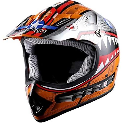 Casco de Motocross 1Storm HBOY Tiburón para Niños S