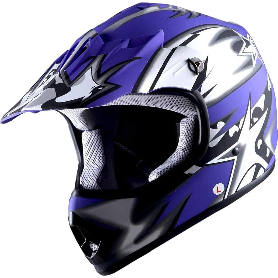 Casco de Motocross 1Storm HBOY para Niños + Gafas y Guantes